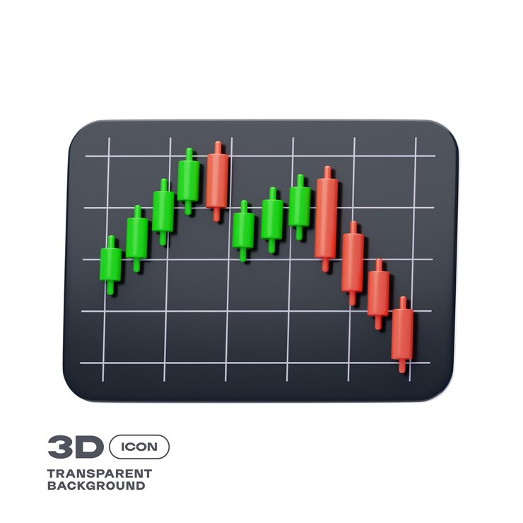 PSD candlestick pattern 3d icon png template