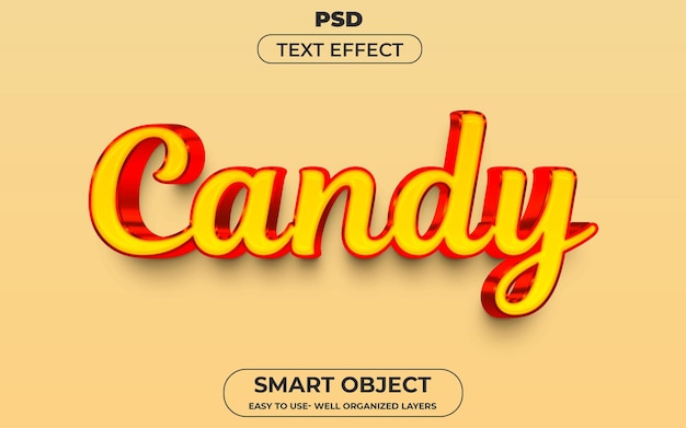 Candy 3d bearbeitbare Texteffekt-Stilvorlage