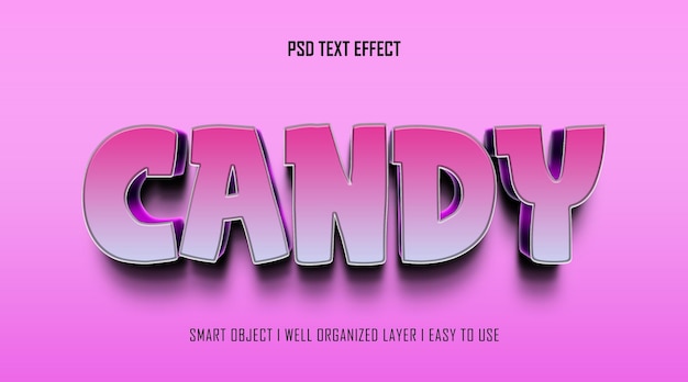 candy 3d editable text effect
