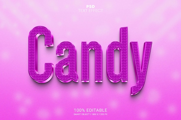 PSD candy 3d psd conception d'effets de texte modifiables