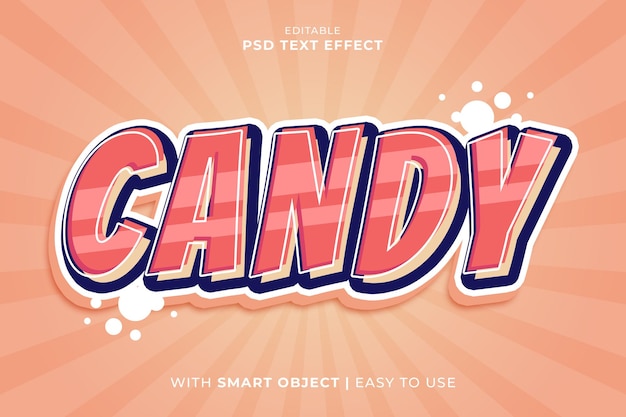 PSD candy 3d psd text-effekt-vorlage