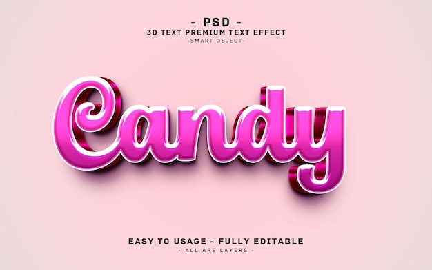 Candy 3D Text Effect