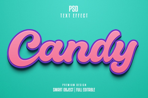 PSD candy 3d-text-effektvorlage