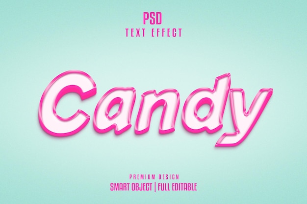 Candy-bearbeitbare 3D-Text-Effekt-Stil