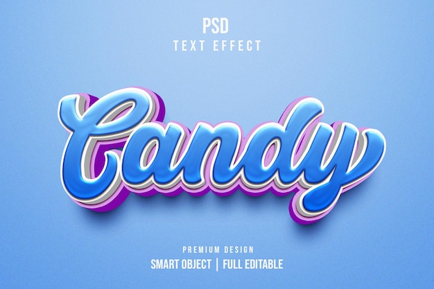 Candy-bearbeitbare 3D-Text-Effekt
