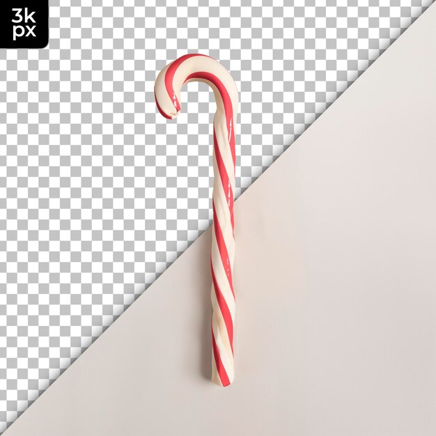 PSD candy cane isolado em um fundo transparente