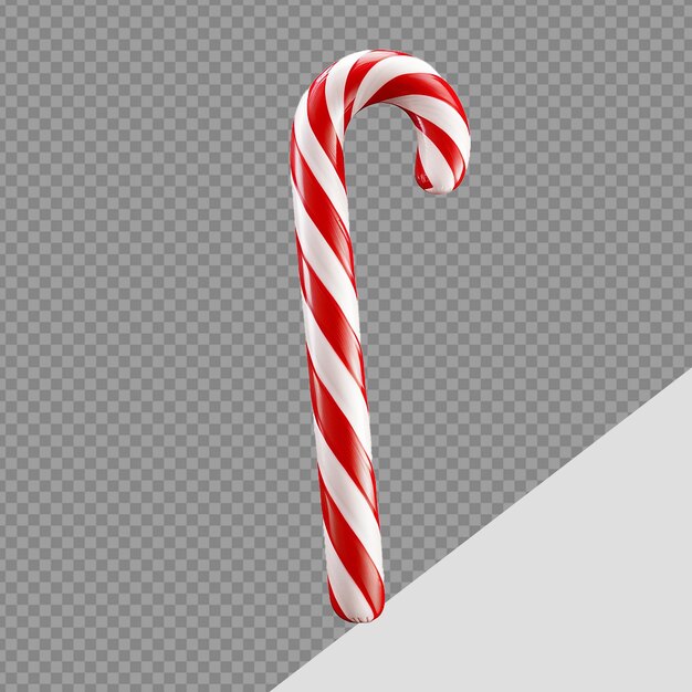 PSD candy cane png isoliert auf durchsichtigem hintergrund