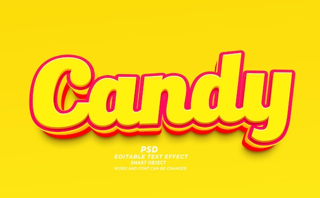 Candy Corn PSD 3D bearbeitbare Texteffekte