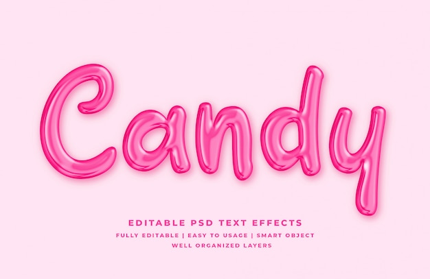 Candy effet de style de texte 3d