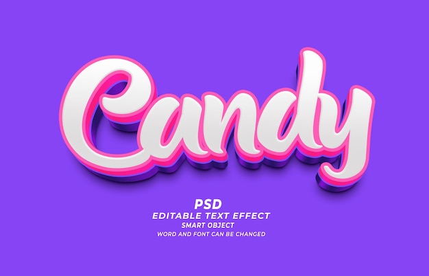 Candy PSD 3D-bearbeitbare Texteffekte