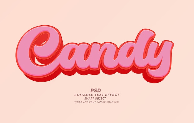 Candy PSD 3D Editable Text Effect