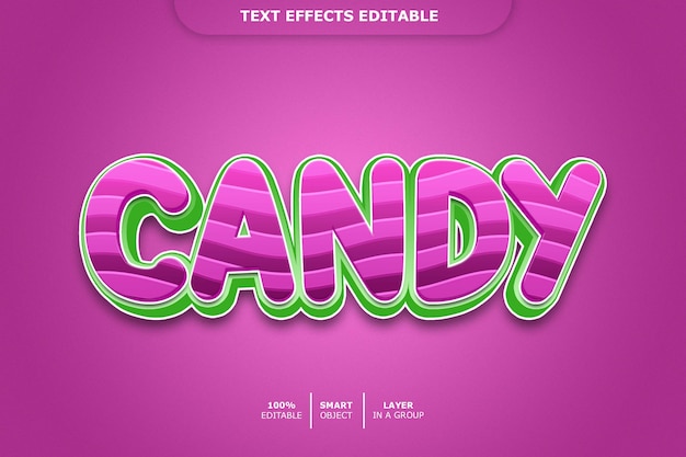 candy text effect