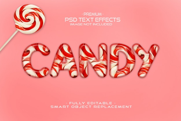 PSD candy-text-effekt-modell