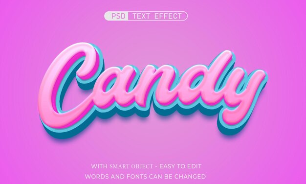 PSD candy-text-effekt