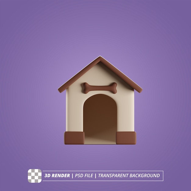 CANE CASA 3D RENDER IMMAGINI ISOLATE
