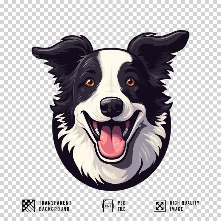 PSD cane vintage su sfondo trasparente