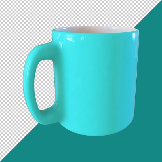 Caneca 3d para maquete, renderização de caneca de alta qualidade realista.