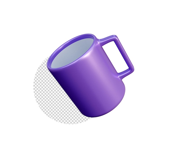 PSD caneca 3d transparente