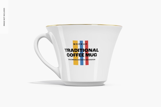 Caneca de café tradicional, vista frontal