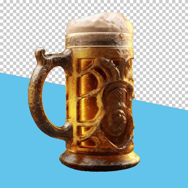 PSD caneca de cerveja isolada objeto fundo transparente