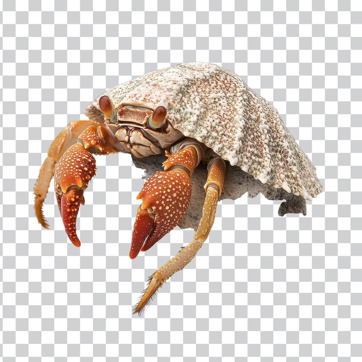 PSD cangrejo ermitaño aislado en fondo blanco fondo transparente png