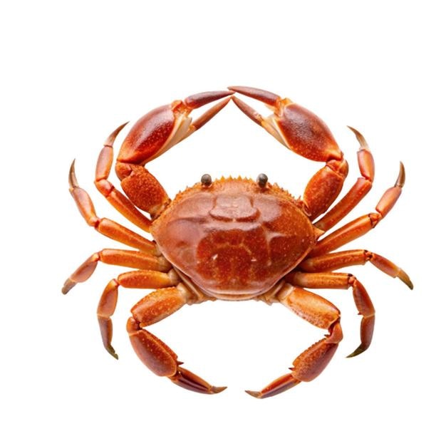 Cangrejo vibrante em fundo branco