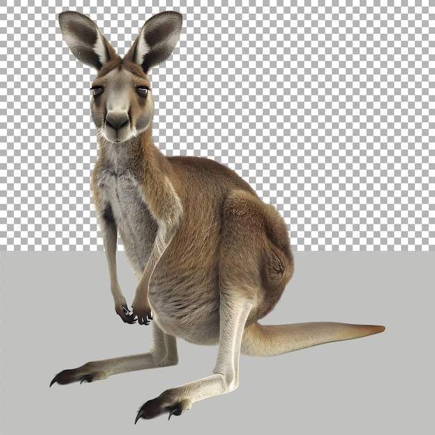 PSD canguro australiano en fondo transparente generado por ai