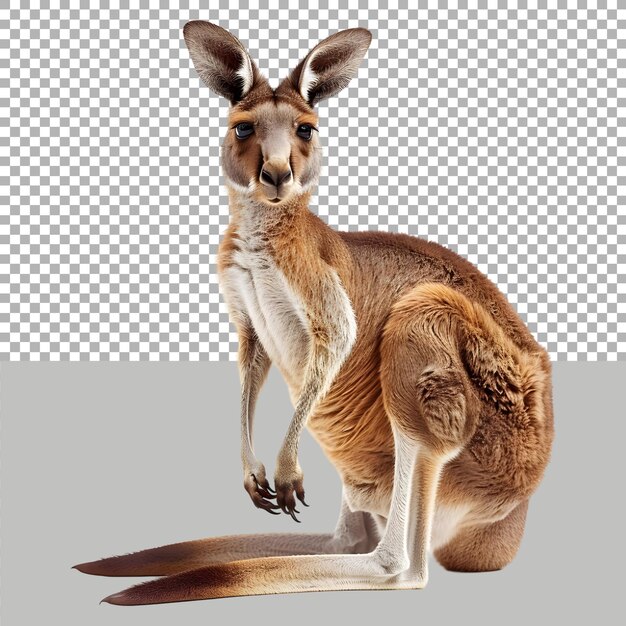 PSD canguro australiano en fondo transparente generado por ai