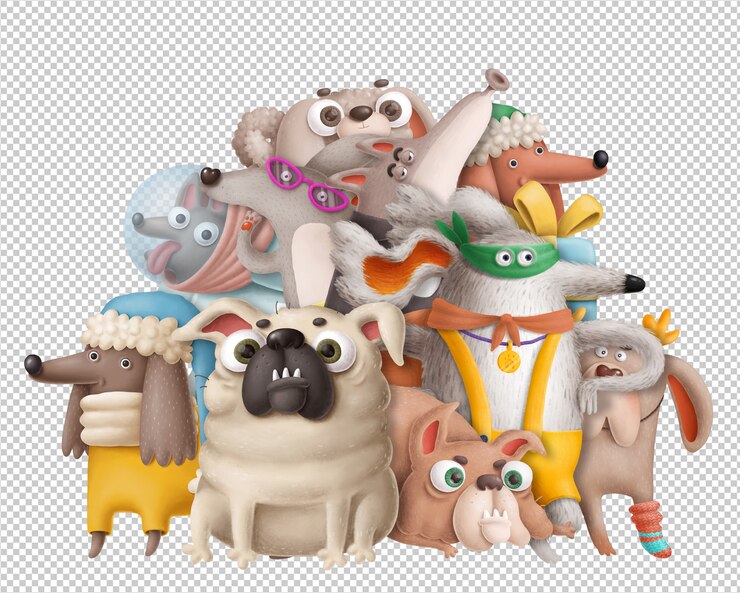PSD cani dei cartoni animati