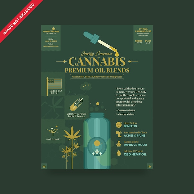 Cannabis hanföl flyer