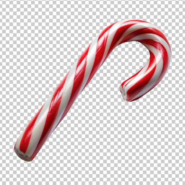 PSD canne de bonbons de noël 3d isolée sur un fond transparent