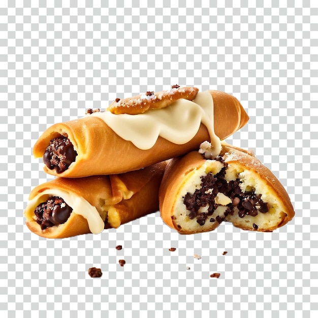 PSD cannoli em fundo transparente