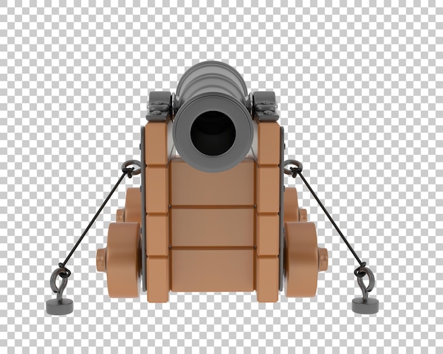 PSD canon isolado em fundo transparente ilustração de renderização 3d