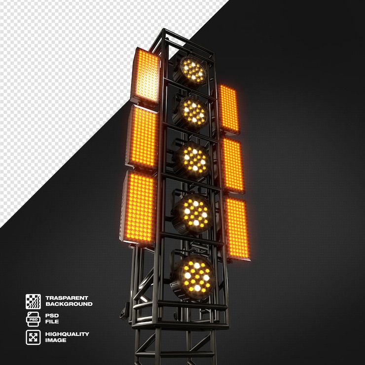 PSD cañón led realista profesional psd premium