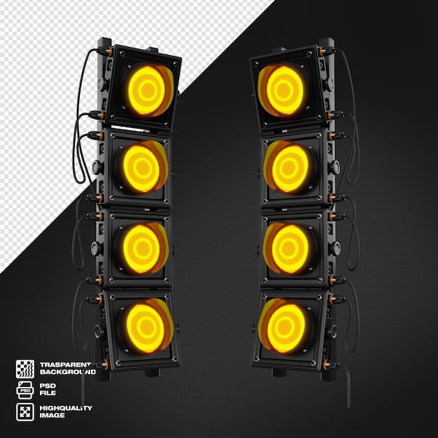 Cañón led realista profesional psd premium