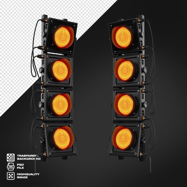 Cañón led realista profesional psd premium