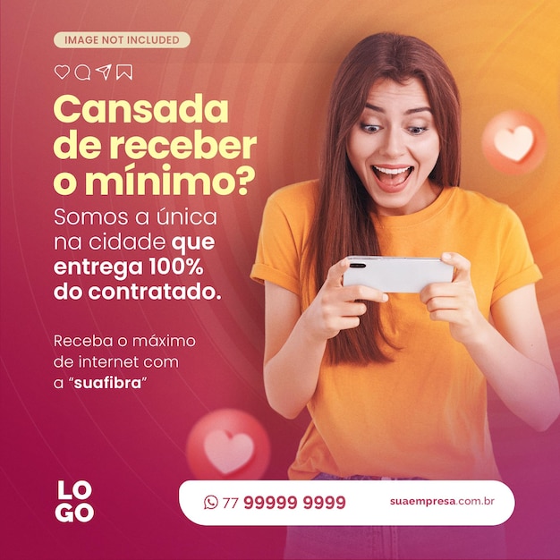 Cansada de receber o mínimo Social Media Provedor de Internet
