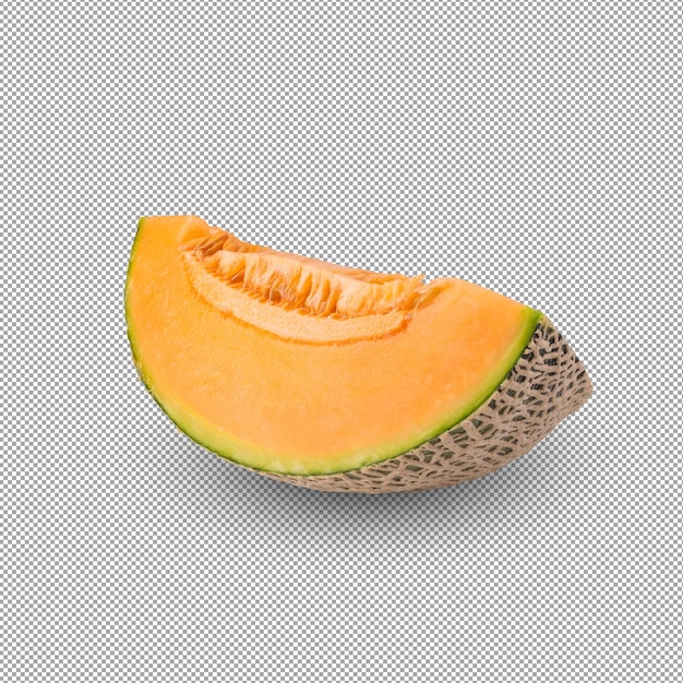 Cantaloupe-Melone isoliert auf Alpha-HintergrundxA