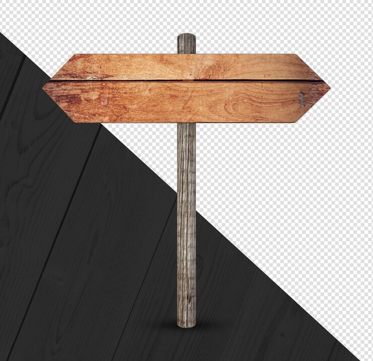 PSD canto de madera colgando render 3d