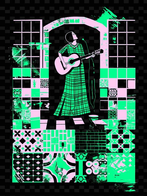 Cantor de fado se apresentando em uma taverna tradicional portuguesa wi vector ilustração poster de música ideia