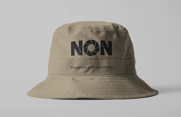 Canvas bucket hat mockup-vorlage