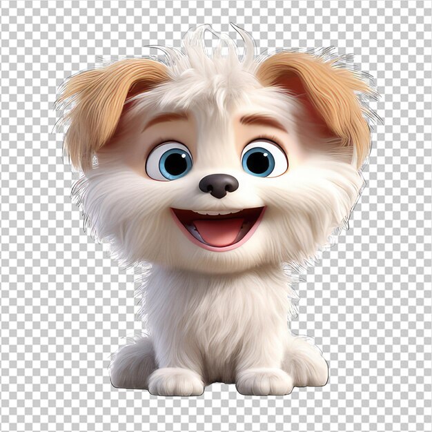 PSD cão bonito fundo transparente cão png