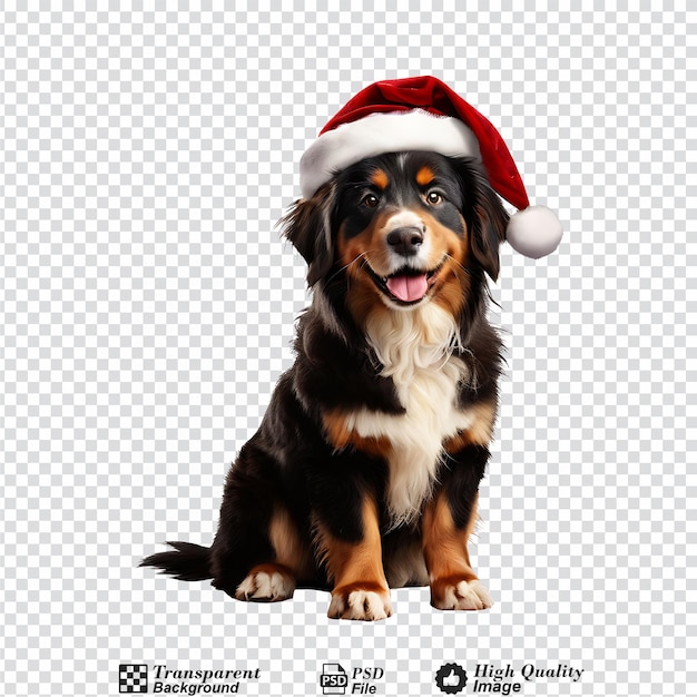 PSD cão de natal isolado em fundo transparente