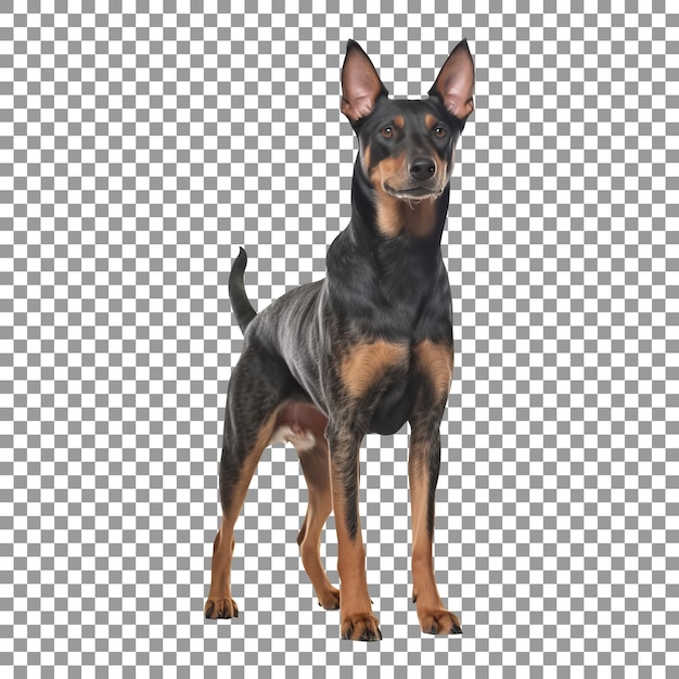 PSD cão de raça kelpie de trabalho bonito isolado em fundo transparente