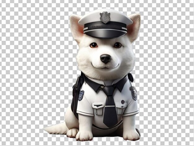 PSD cão em uniforme de polícia