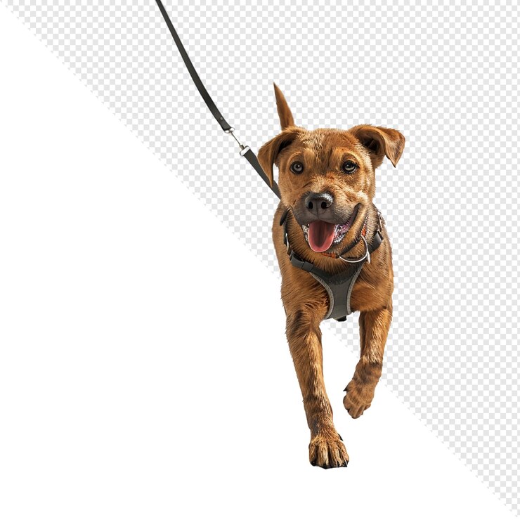 PSD cão feliz na leia