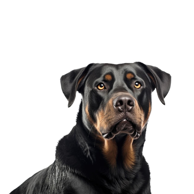 PSD cão rottweiler isolado.