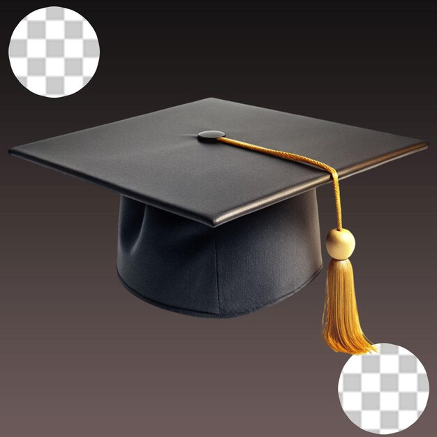 PSD cap de graduation sur fond transparent