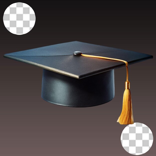 PSD cap de graduation sur fond transparent