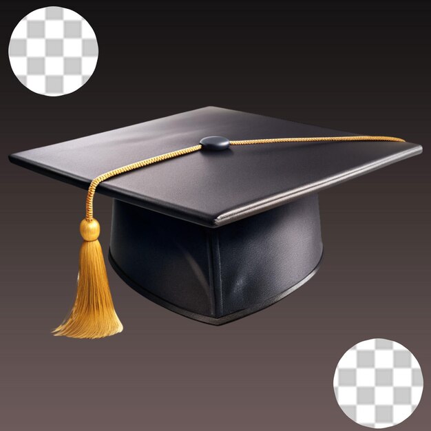 PSD cap de graduation sur fond transparent